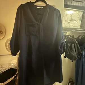 Lush navy blue dress. Cute for work or professional environment.